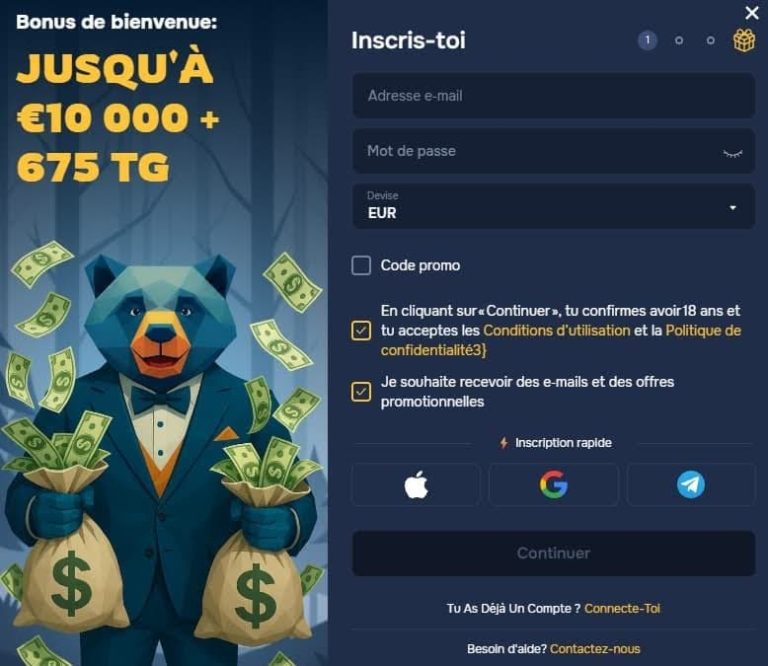 Baloo Casino inscription
